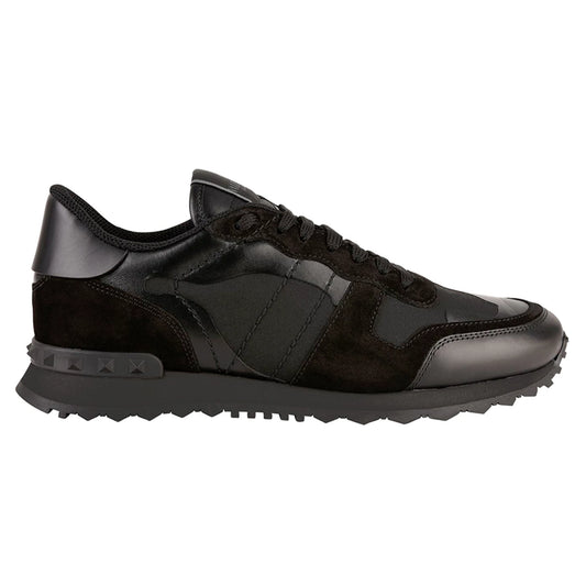 Valentino Rock Stud Runners Triple Black