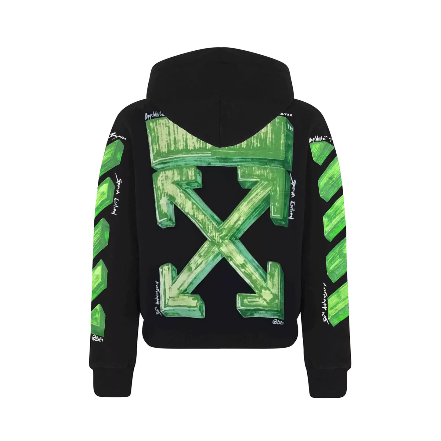 Off White 3D Arrow Marker Print Black Hoodie