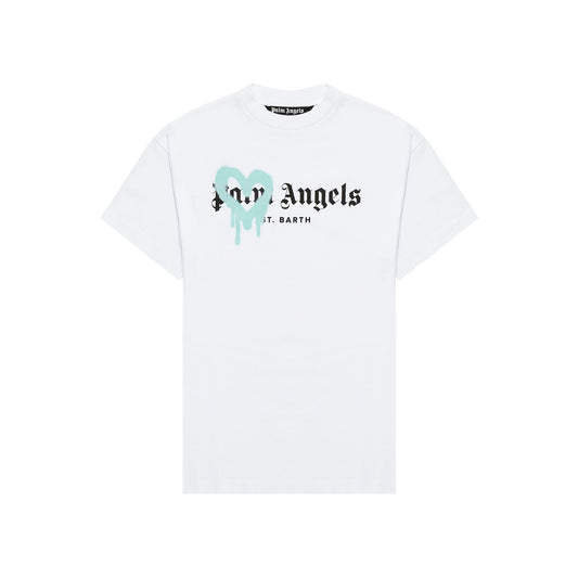Palm Angels St Barth Spray Paint White T-Shirt