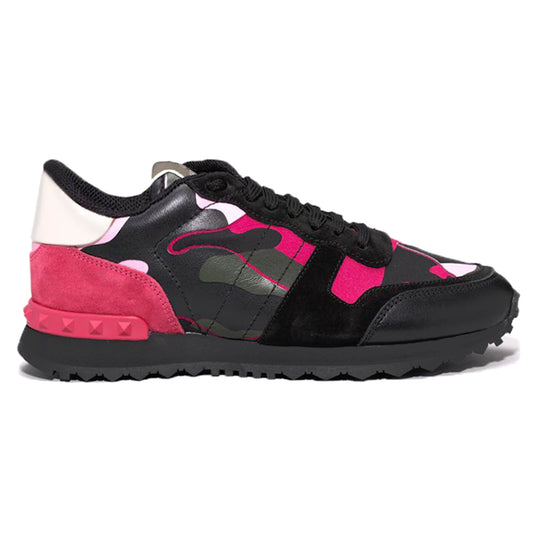 Valentino Rock Stud Runners Black/Pink