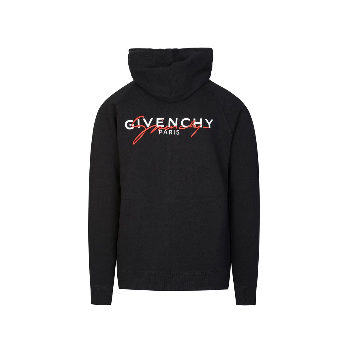 Givenchy Red Signature Logo Hooded Sweatshirt