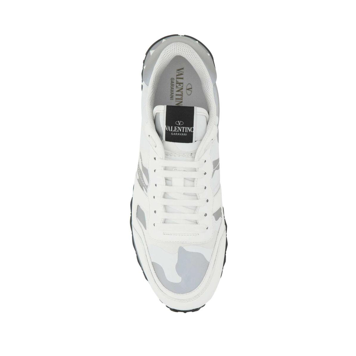 Valentino Rock Stud Runners White Silver Reflective