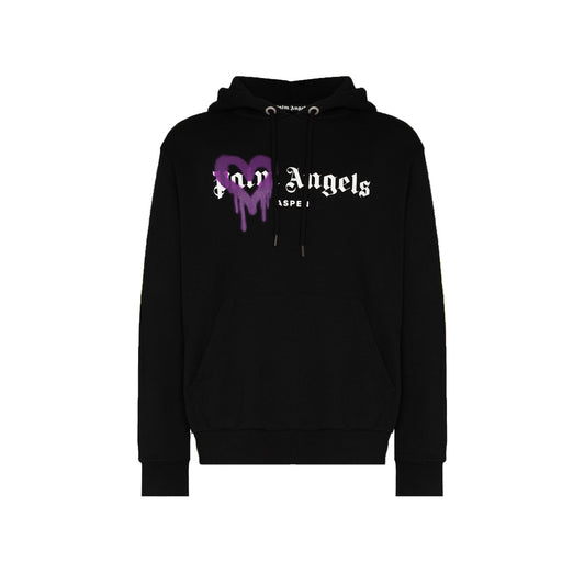 Palm Angels Aspen Spray Paint Black Hoodie