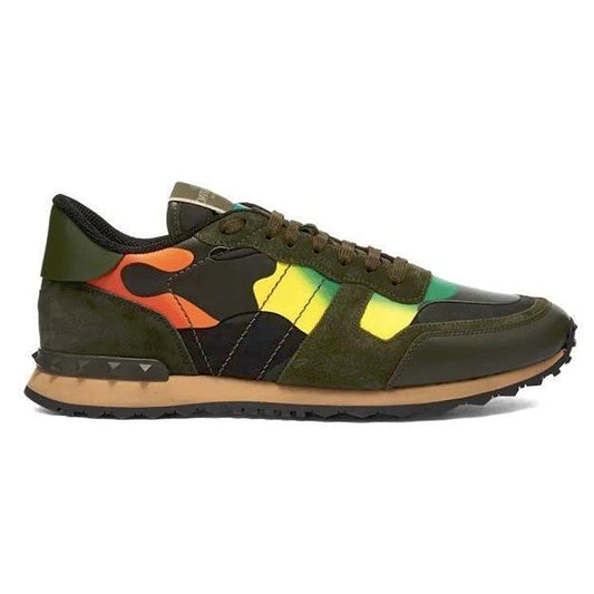 Valentino Rock Stud Runners Khaki/Multicolour