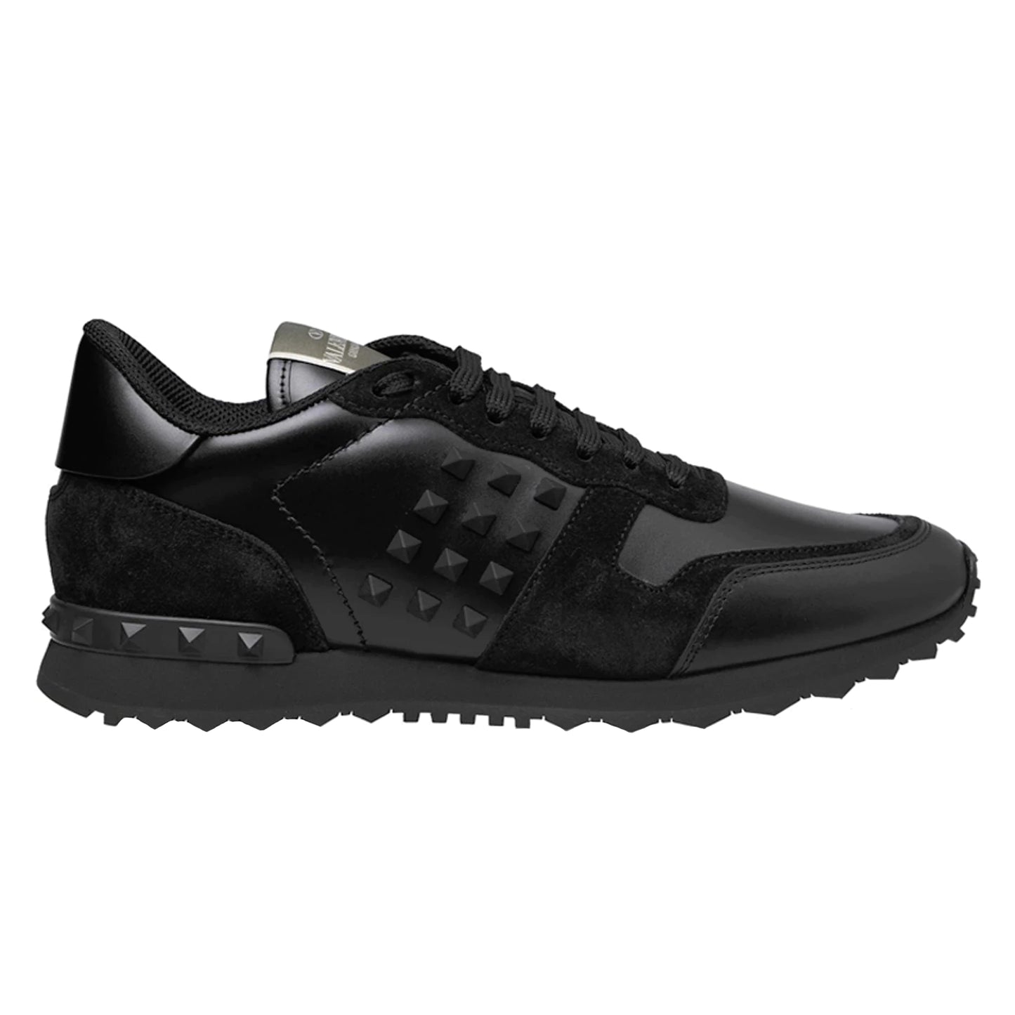 Valentino Side Stud Runners Triple Black