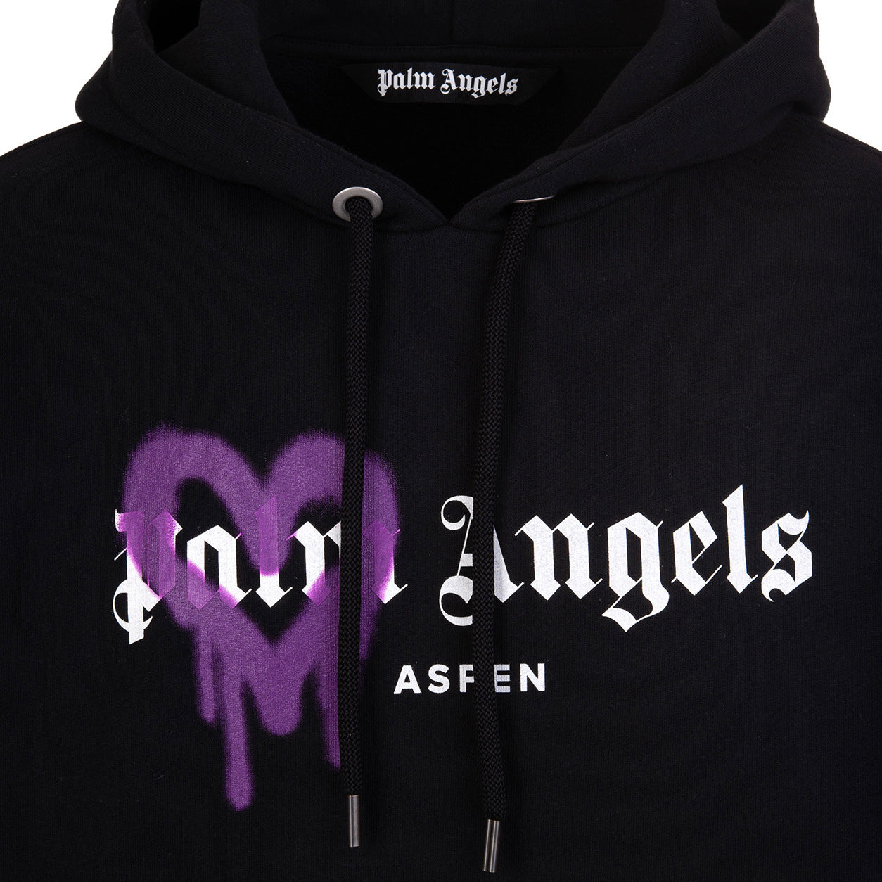 Palm Angels Aspen Spray Paint Black Hoodie