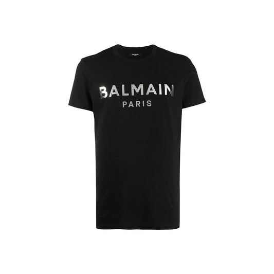 Balmain Foil Logo T-Shirt Black