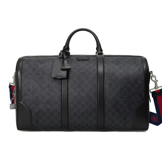 Gucci GG Supreme Medium Carry-On Duffle Bag Black