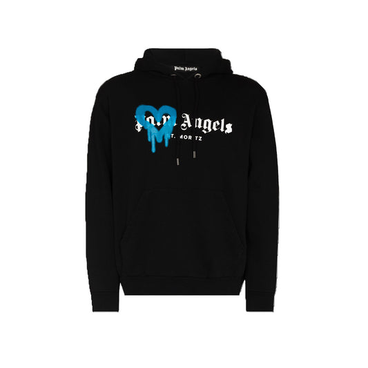 Palm Angels St. Moritz Spray Paint Black Hoodie