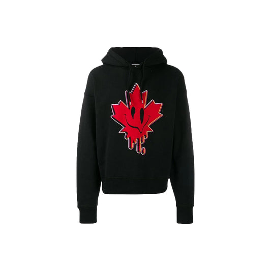 Dsquared2 Red Leaf Print Hoodie
