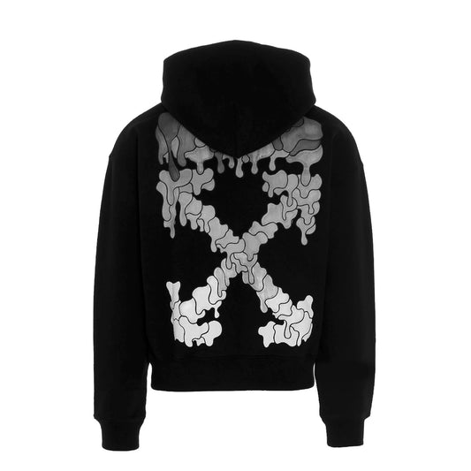 Off White Graffiti Marker Print Black Grey Hoodie