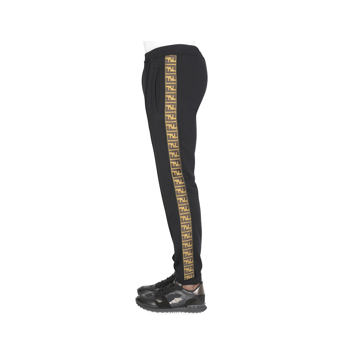 Fendi Logo-Jacquard Tape Bottoms