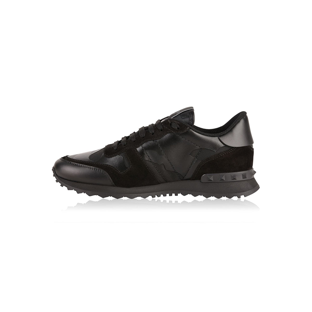 Valentino Rock Stud Runners Triple Black
