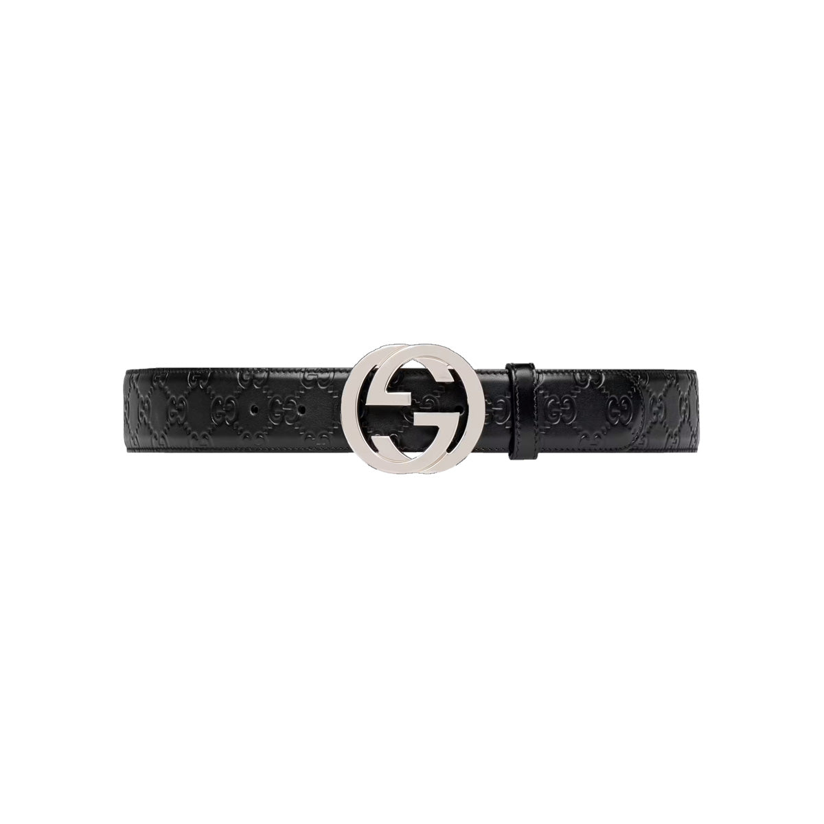 Gucci GG Signature Embossed Leather Belt