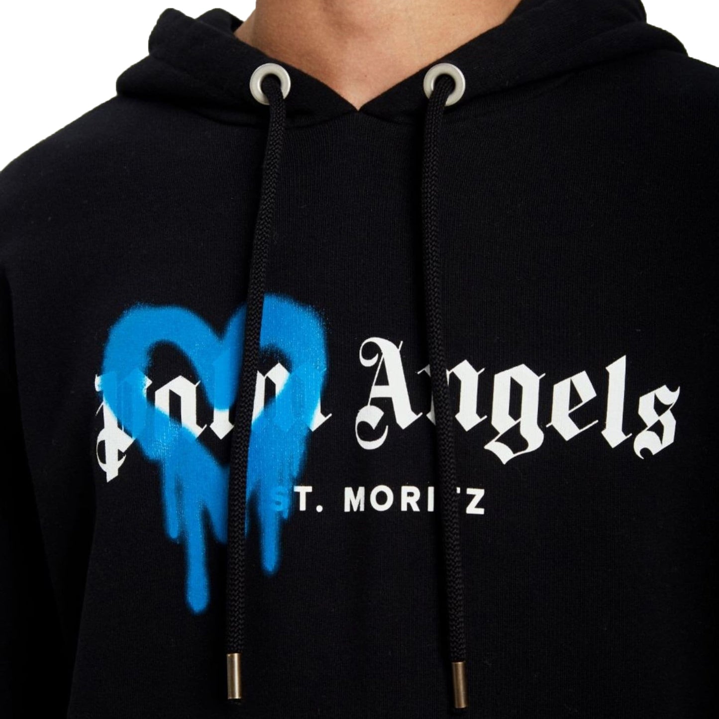 Palm Angels St. Moritz Spray Paint Black Hoodie