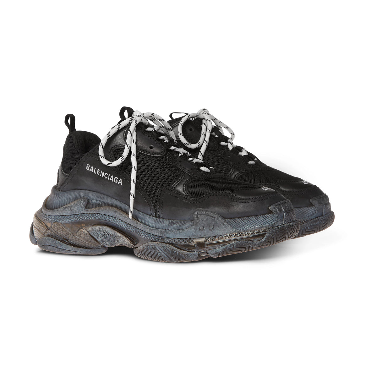 Balenciaga Triple S Sneaker Black Distressed