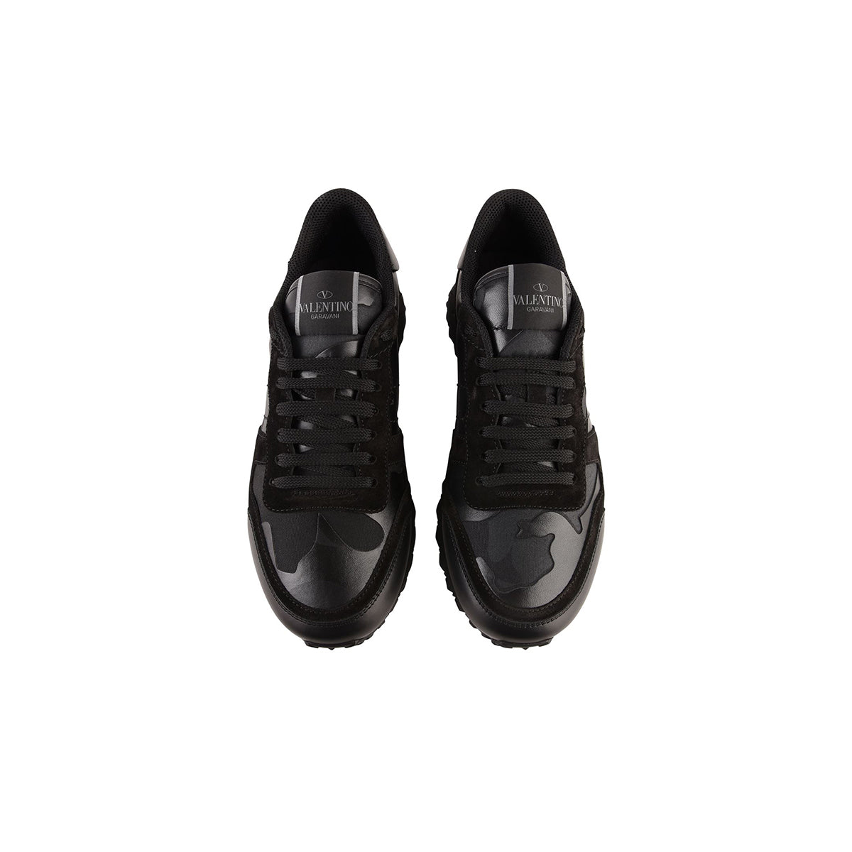 Valentino Rock Stud Runners Triple Black