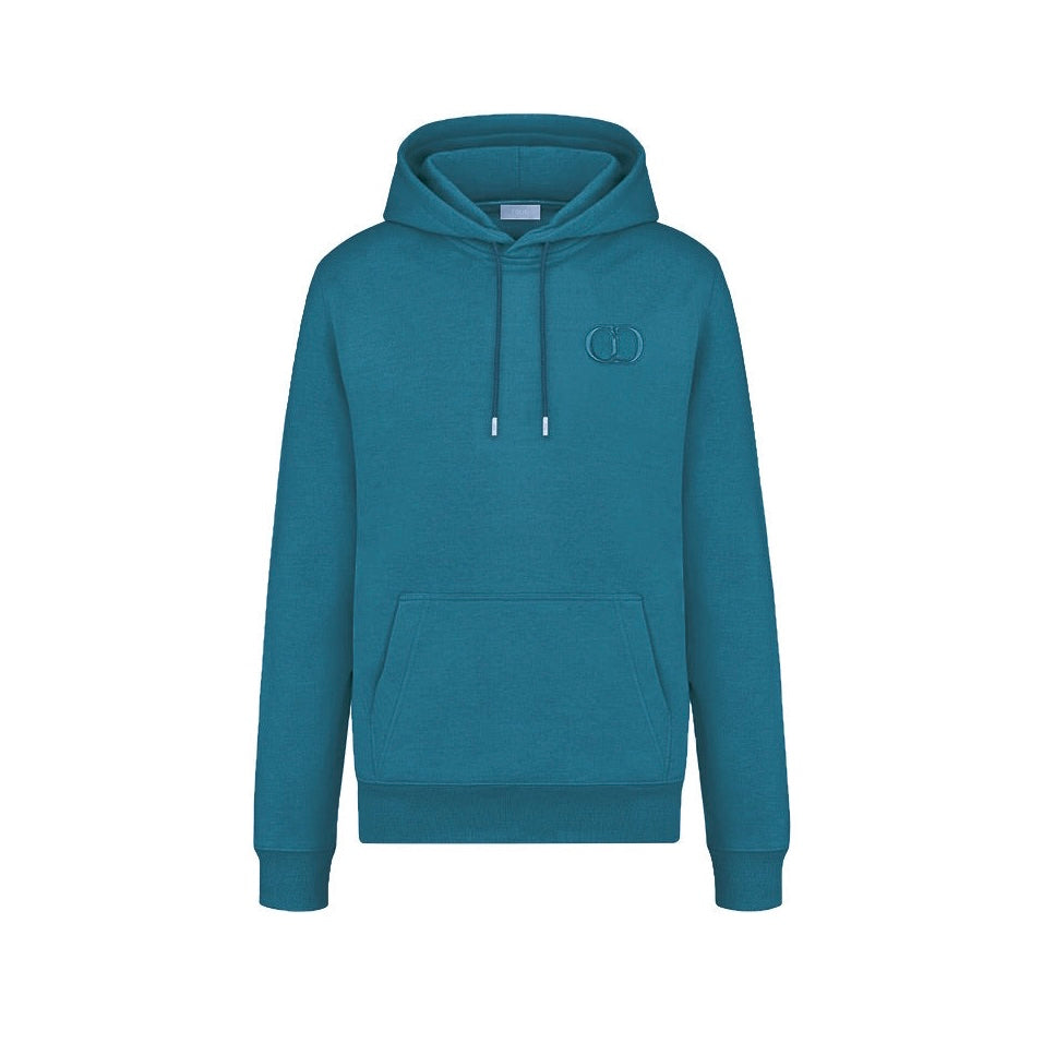 Dior CD Icon Sea Blue Cotton Hoodie