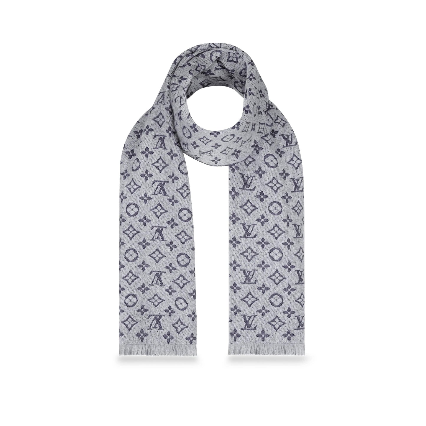 Louis Vuitton Monogram Classic Scarf Light Grey