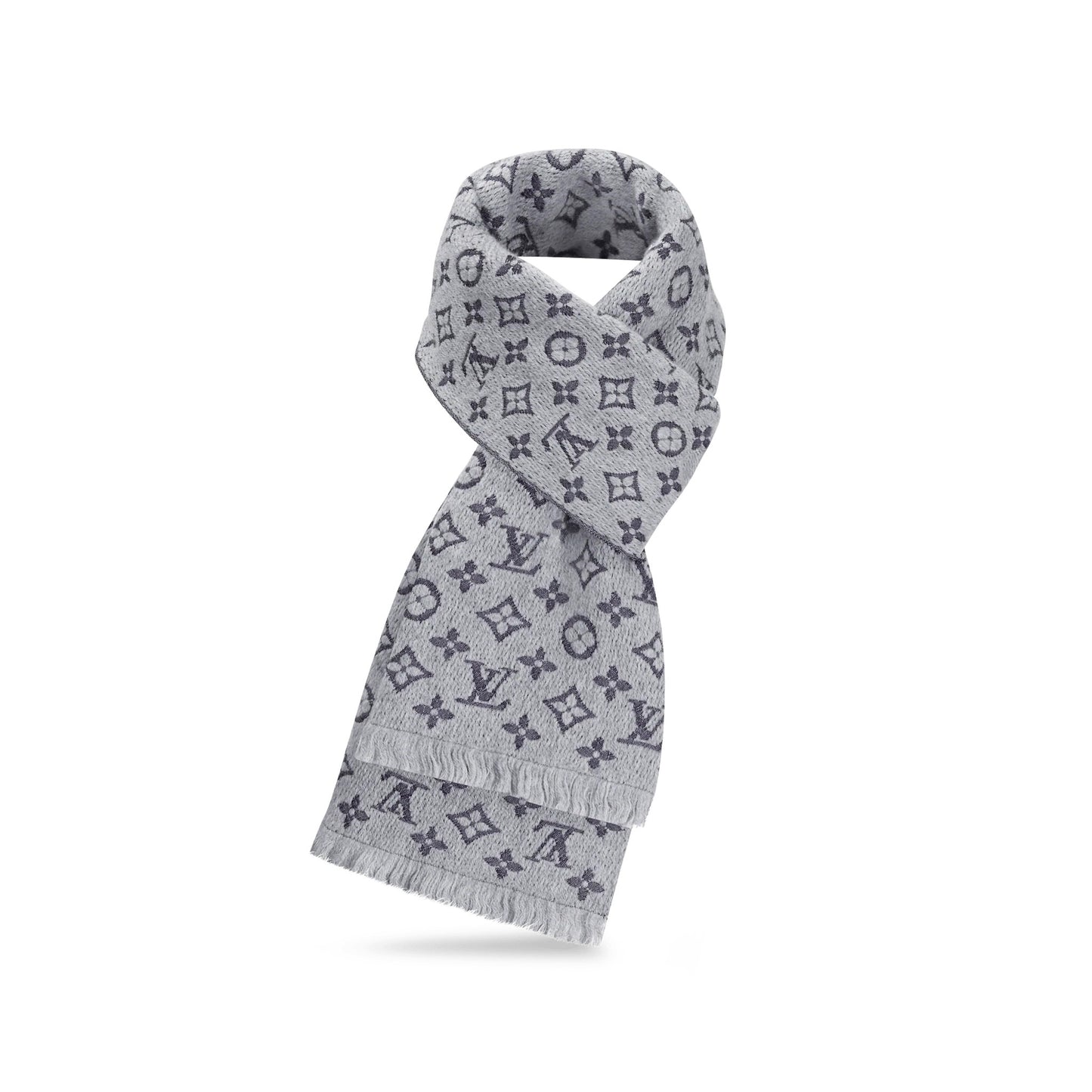 Louis Vuitton Monogram Classic Scarf Light Grey
