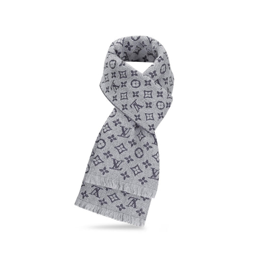 Louis Vuitton Monogram Classic Scarf Light Grey